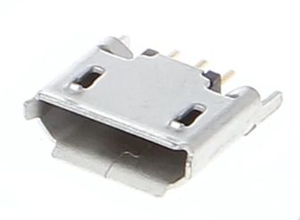 USB-micro connector female verticaal PCB
